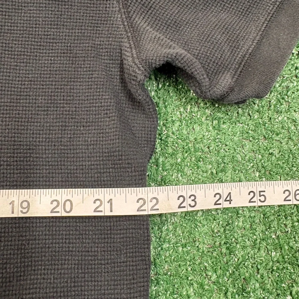 Vintage 2000's Polo Ralph Lauren T-shirt Waffle Knit Thermal Black Red Pony 2XL